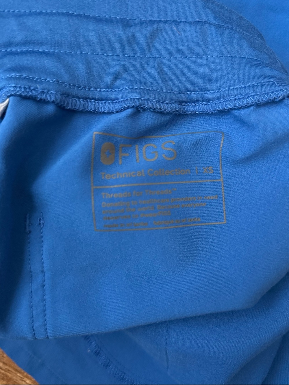 Figs Women’s Scrub Set - Cobalt Blue Catarina Top (XXS)& Livingston Pants(XS) - Picture 3 of 6